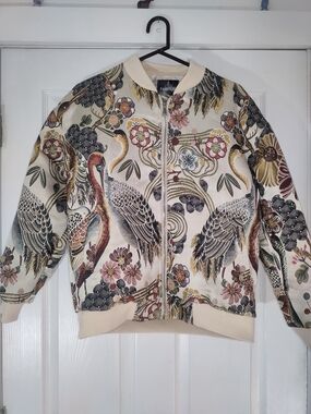 Japanese Crane Bomber Jacket